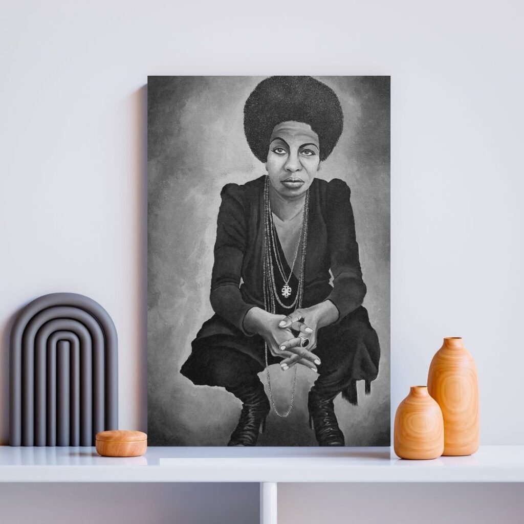 nina-simone-cantante-empoderamiento-femenino-resiliencia-lucha-arte-realista-figurativo-laiamarita