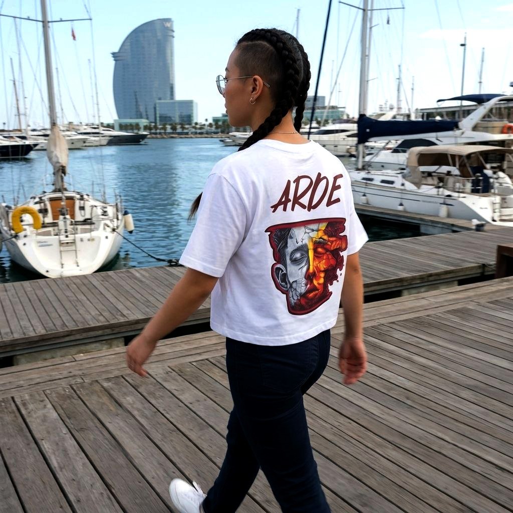 laiamarita-camiseta-arde-mujer-tallaje-corte-mangas-oversize-algodon-blanca-marca-mural