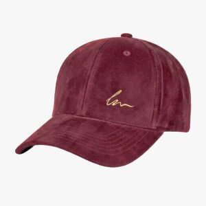 laiamarita-gorra-dante-aterciopelada-granate-unisex-marca-premium-anverso