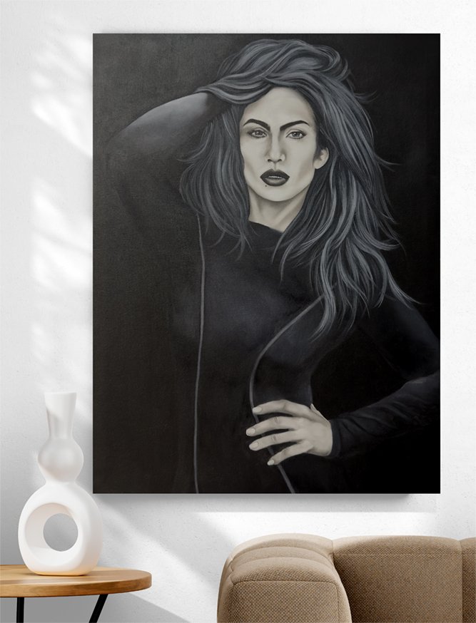 laiamarita-jennifer-lopez-obra-original-cancion-alza-tu-voz-obra-unica-arte-contemporaneo-figurativo-decoracion