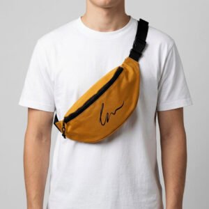 laiamarita-marca-LA-rinonera-verde-amarillo-mostaza-poliester-logo-unisex
