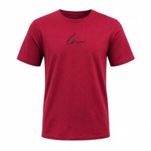 camiseta-corporativa-granate-logotipo-la-unisex