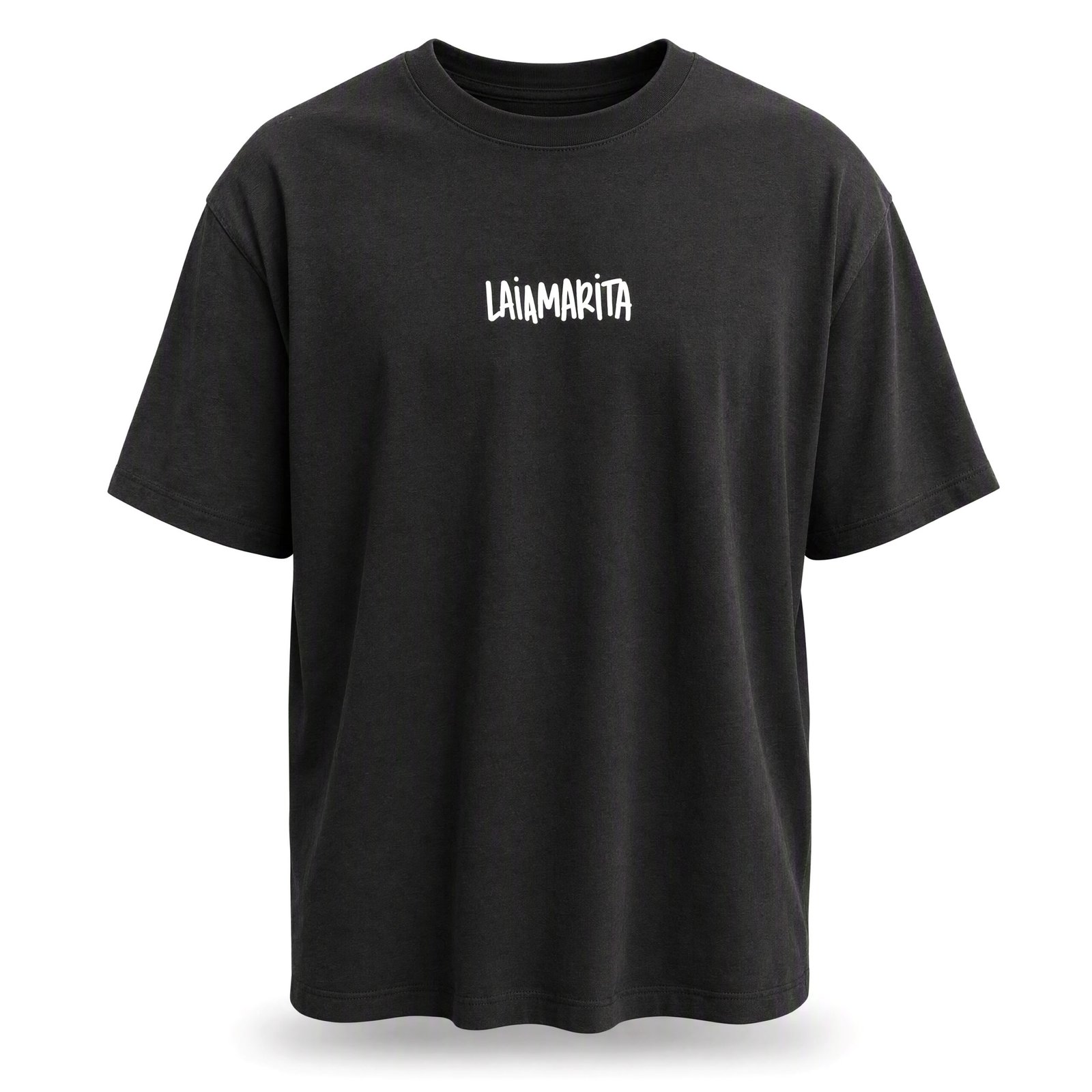 camiseta-unisex-negra-basica-unisex-logotipo-laiamarita-marca